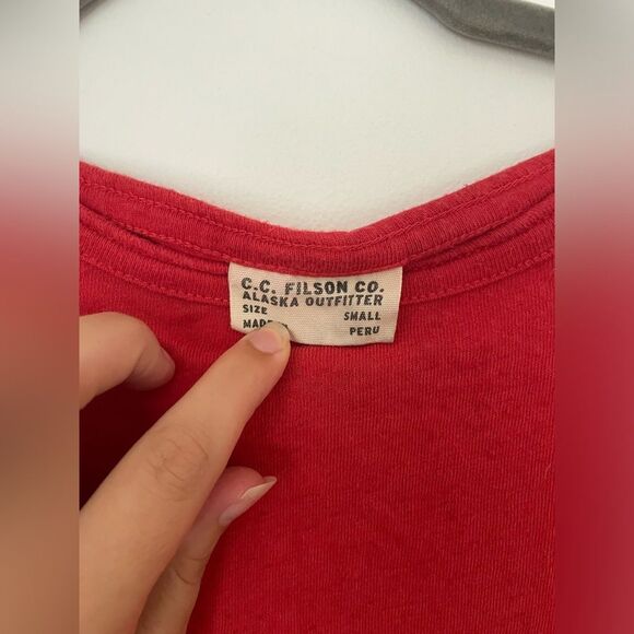 CC Filson Womens Short Sleeve Jersey T-shirt Plain RED SMALL - 20154344 - Picture 4 of 11